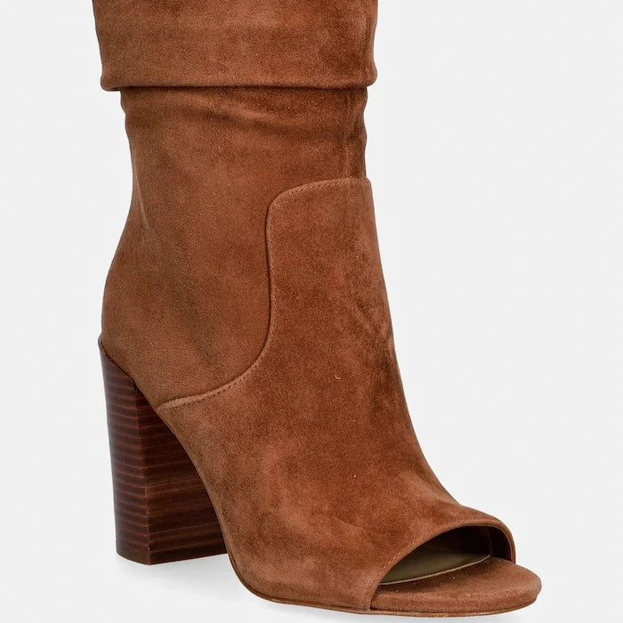 MICHAEL Michael Kors боти дамски от велур Shayna Heeled Bootie