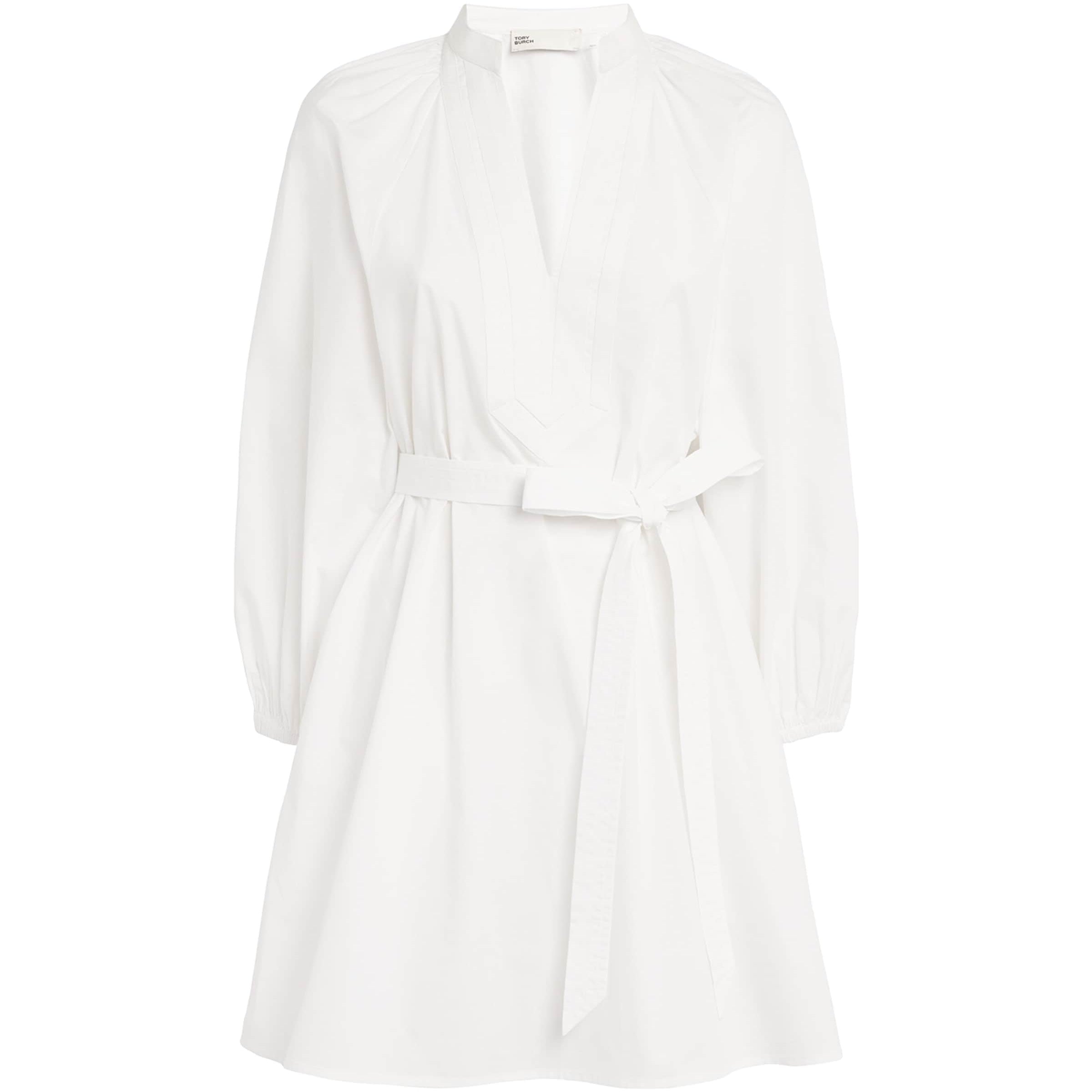 White Cotton Tunic Mini Dress