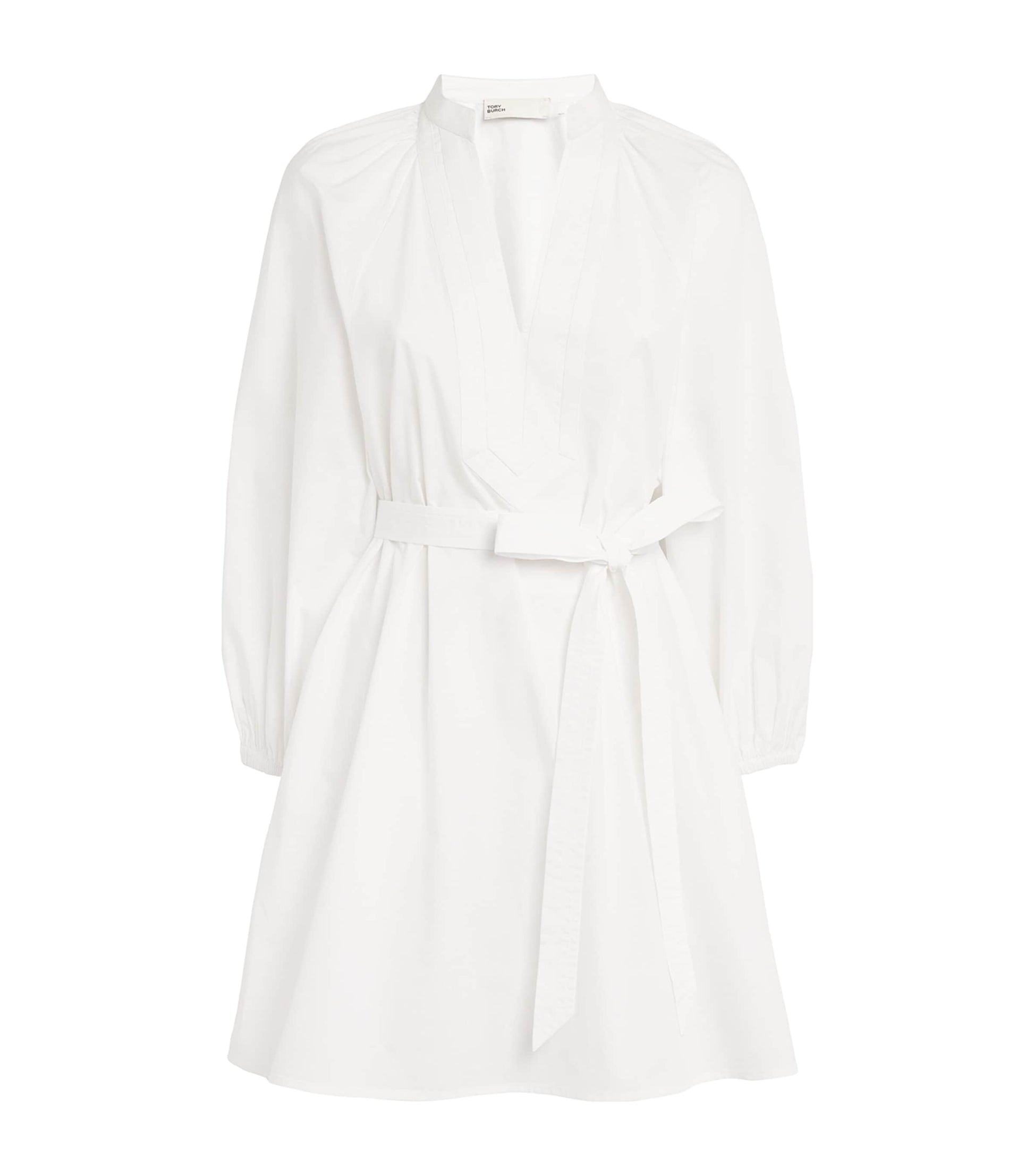 White Cotton Tunic Mini Dress