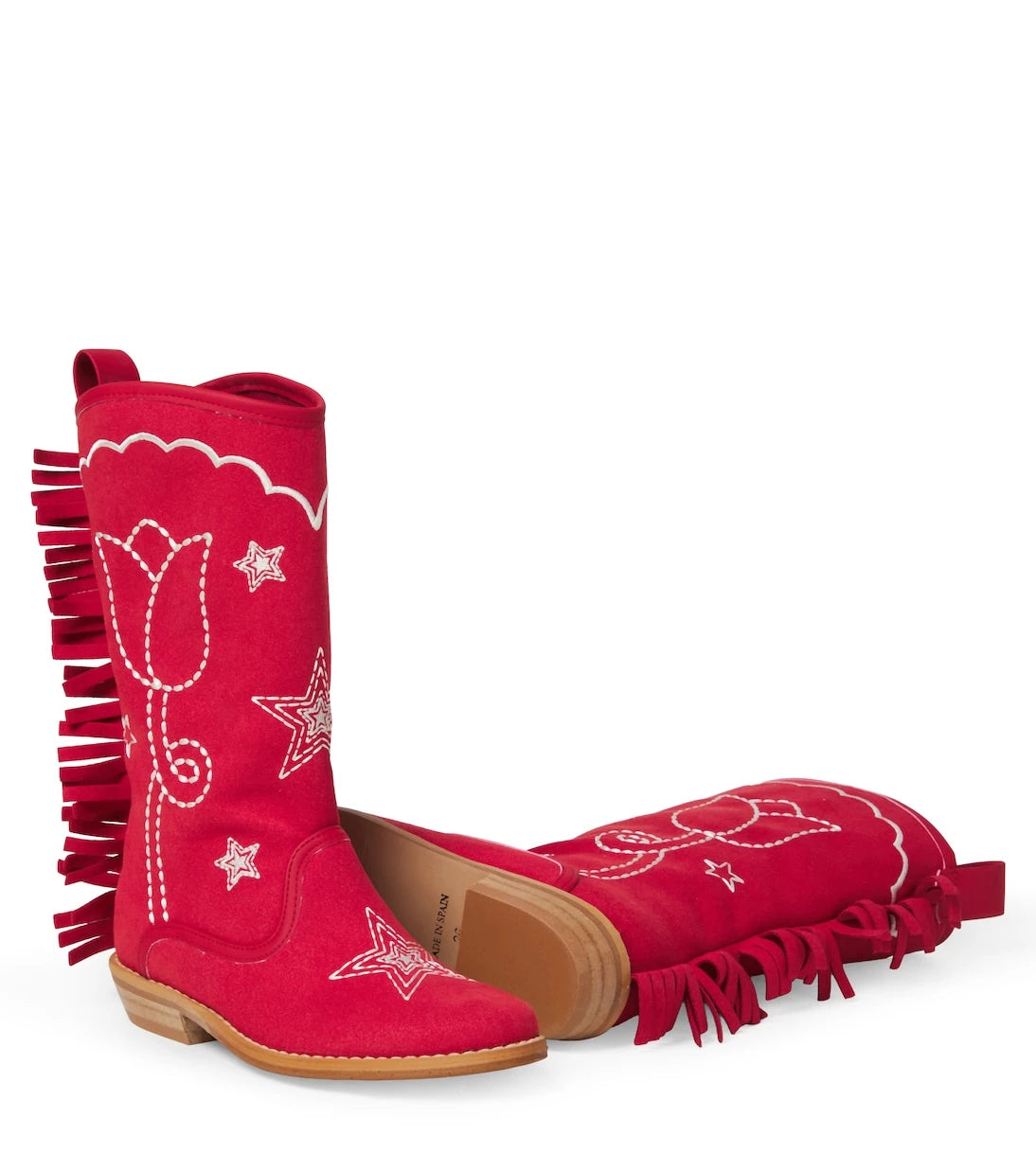 Stella McCartney Kids - Embroidered fringed cowboy boots