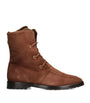 Bougeotte Brown Suede Shearling-Lined Boots