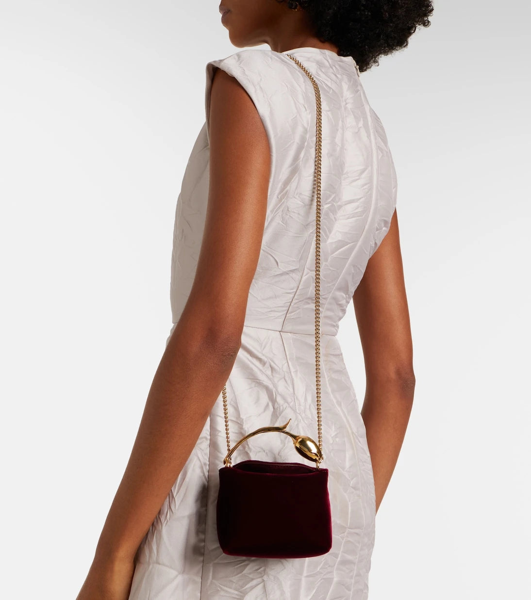 Erdem - Bloom Micro velvet top-handle bag