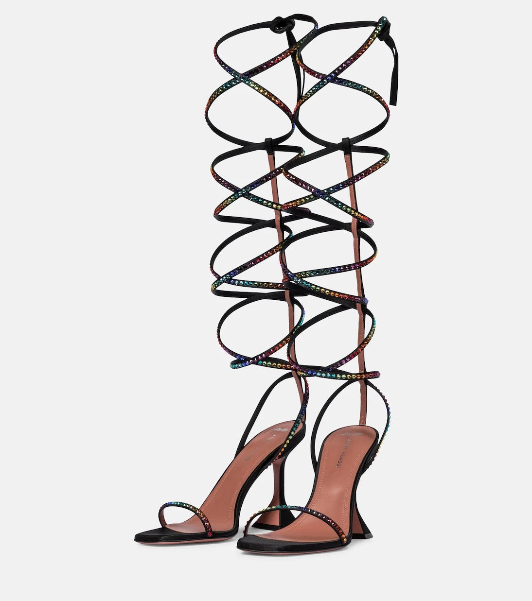 Amina Muaddi - x AWGE LSD embellished satin sandals
