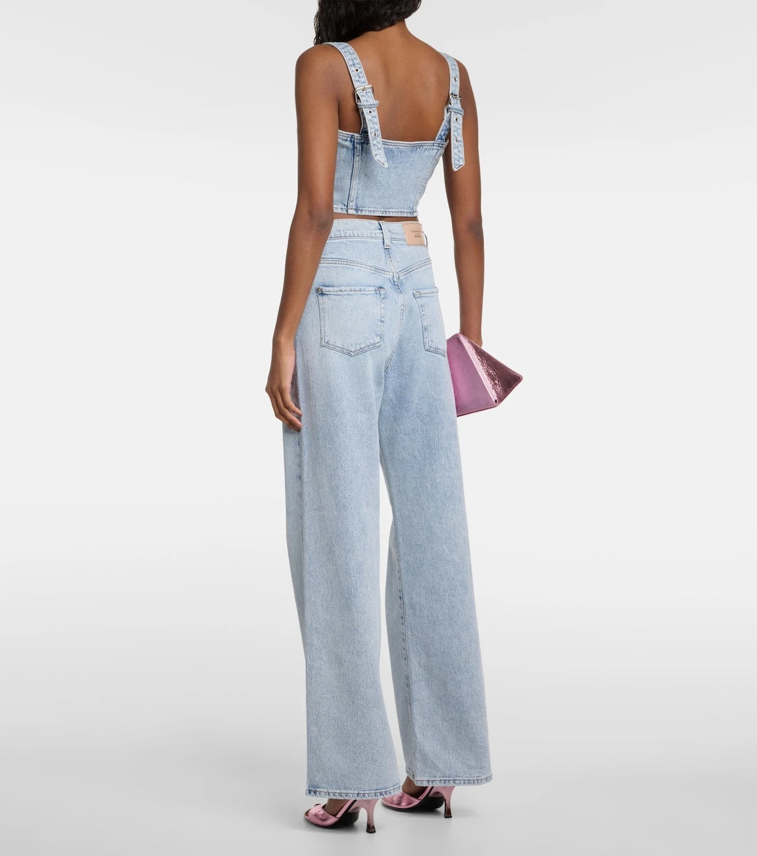 7 For All Mankind - High-rise straight-leg jeans