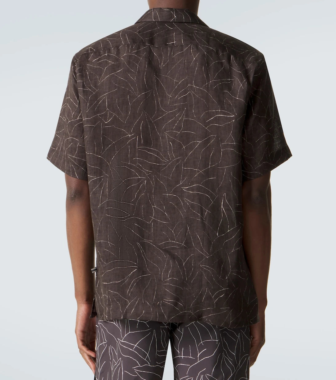 Brioni - Printed linen bowling shirt