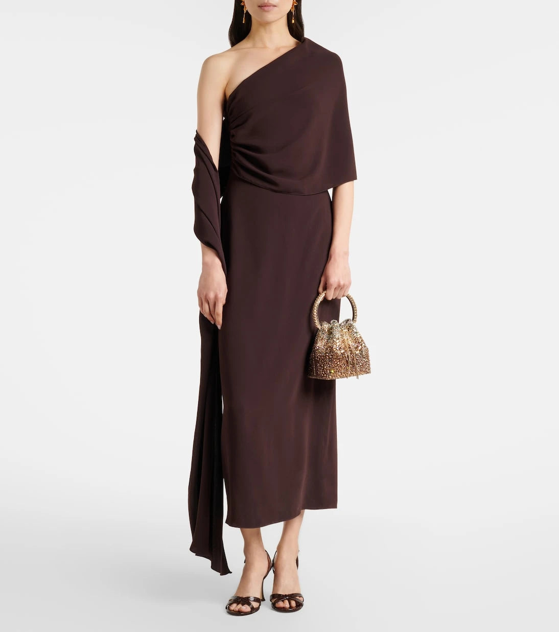 Jimmy Choo - Bon Bon embellished satin bucket bag