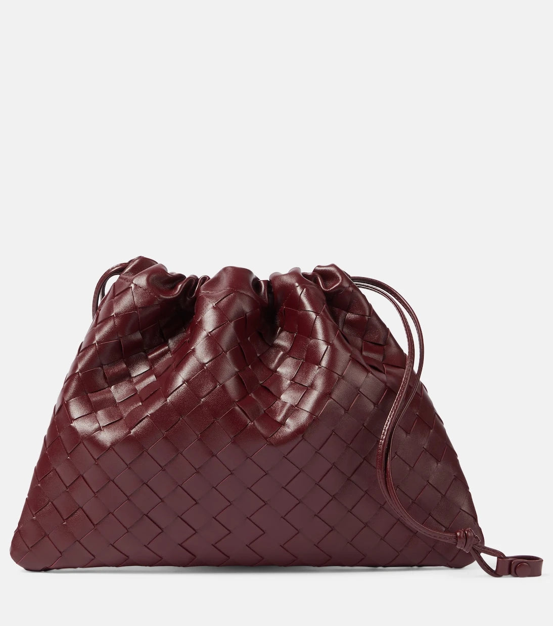 Bottega Veneta - حقيبة كلاتش جلدية متوسطة "داست باج"