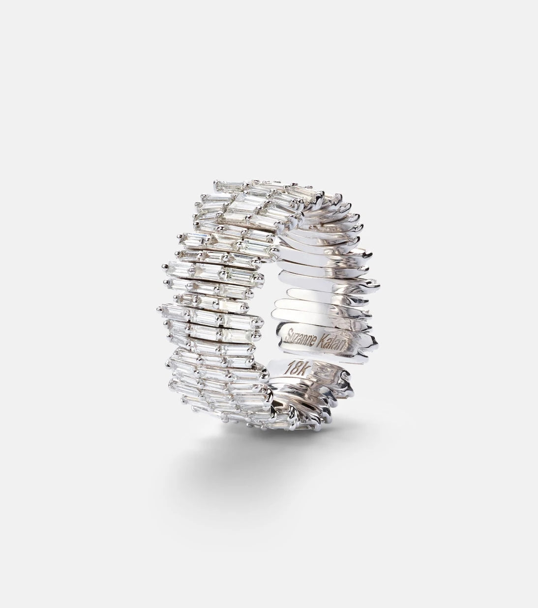 Suzanne Kalan - Classic Milli 18kt white gold ring with diamonds