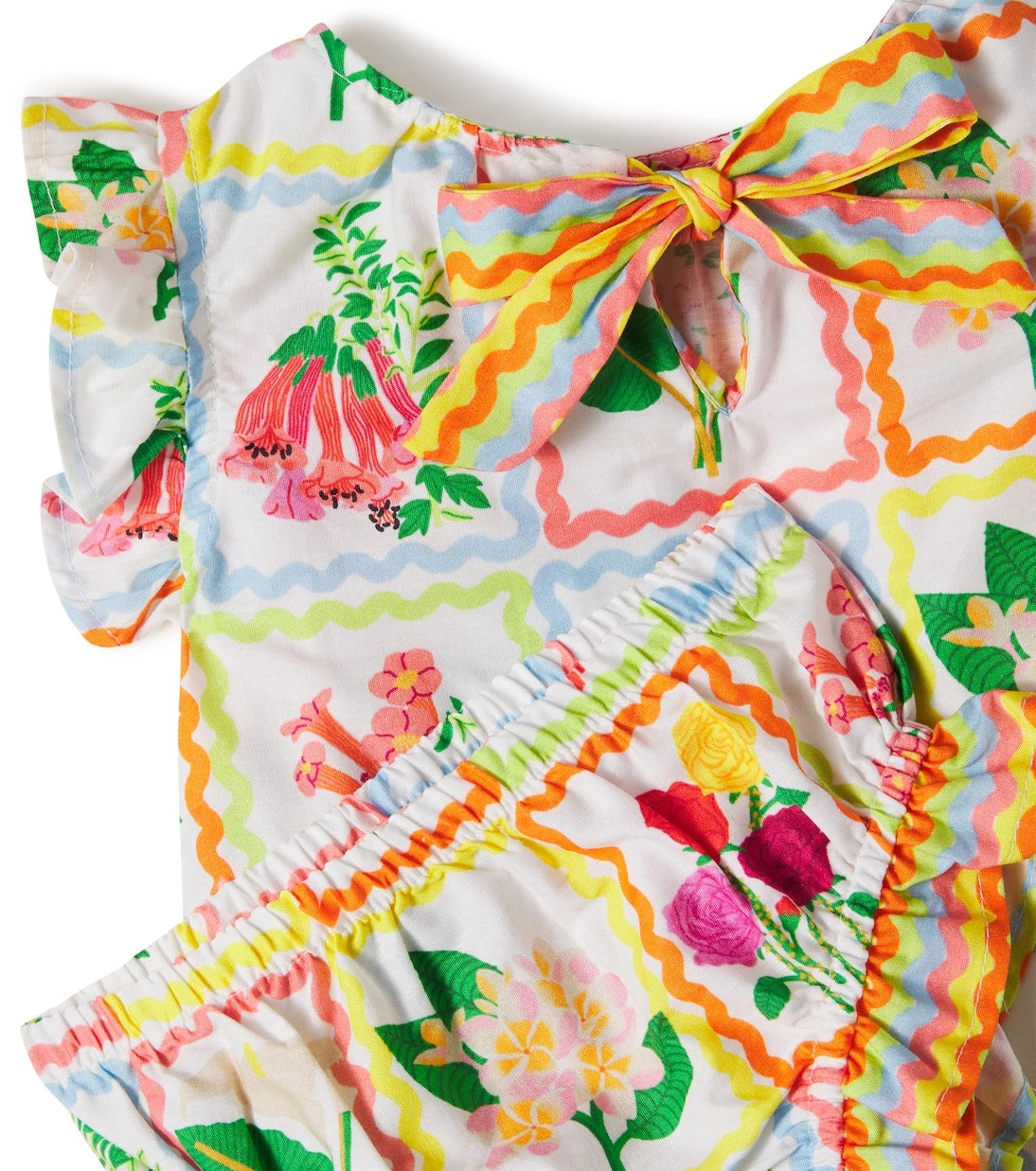 Fábula - Baby cotton dress and bloomers set