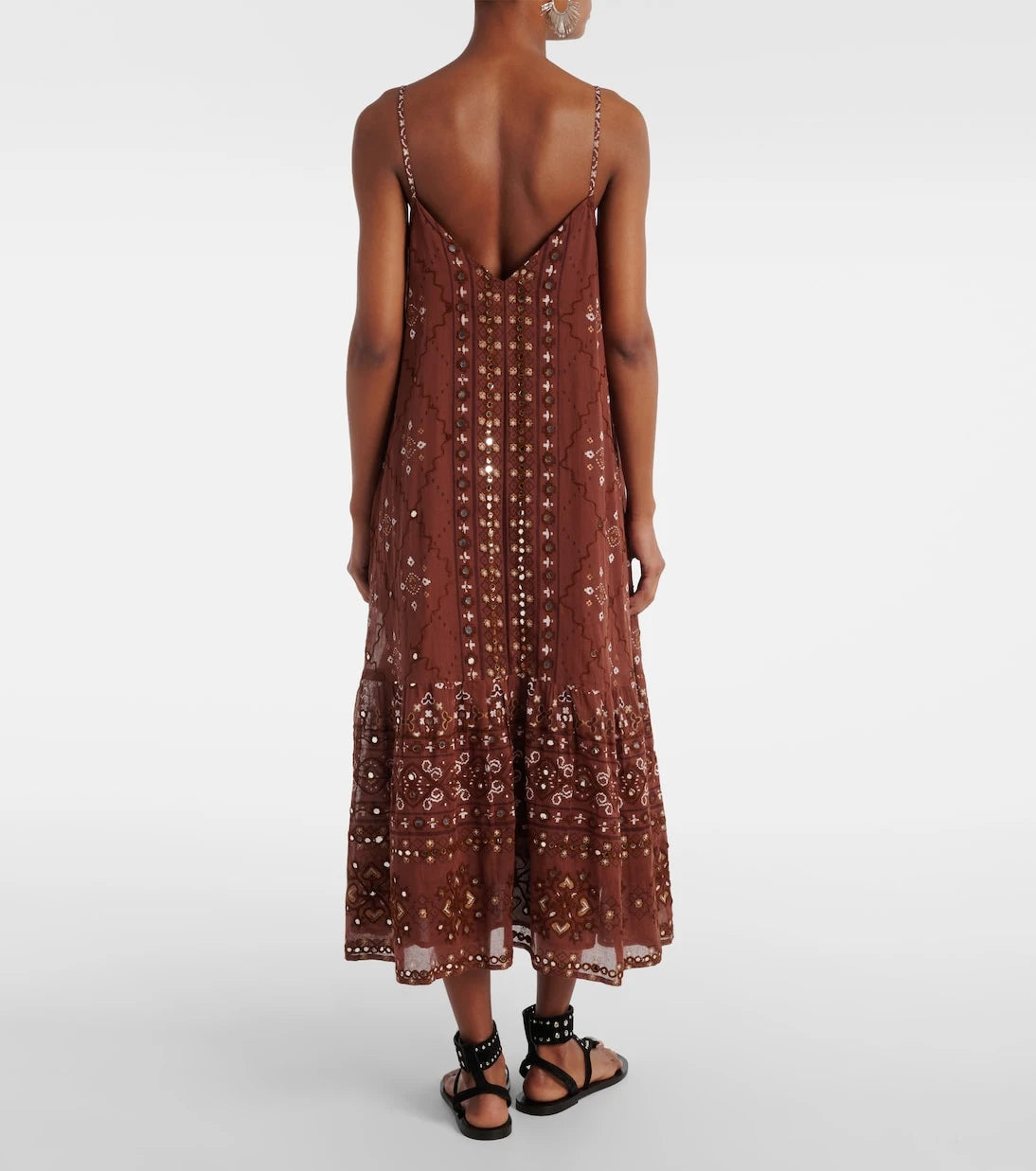 Juliet Dunn - Printed cotton slip dress