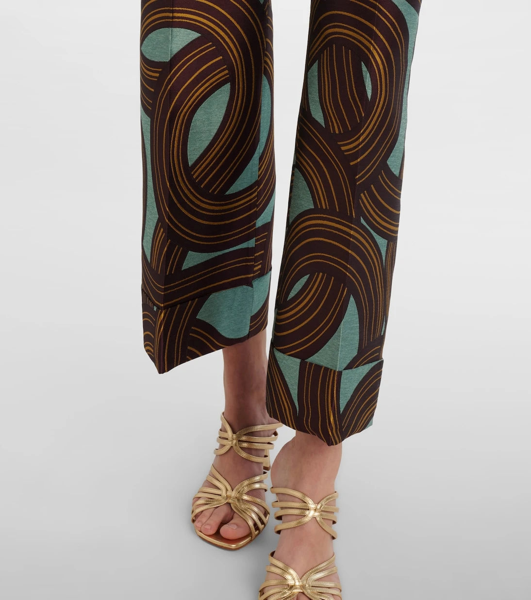 La DoubleJ - Hendrix printed cropped straight pants