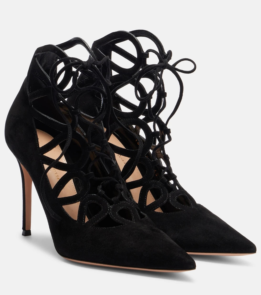 Gianvito Rossi - Elisa 95 suede lace-up pumps