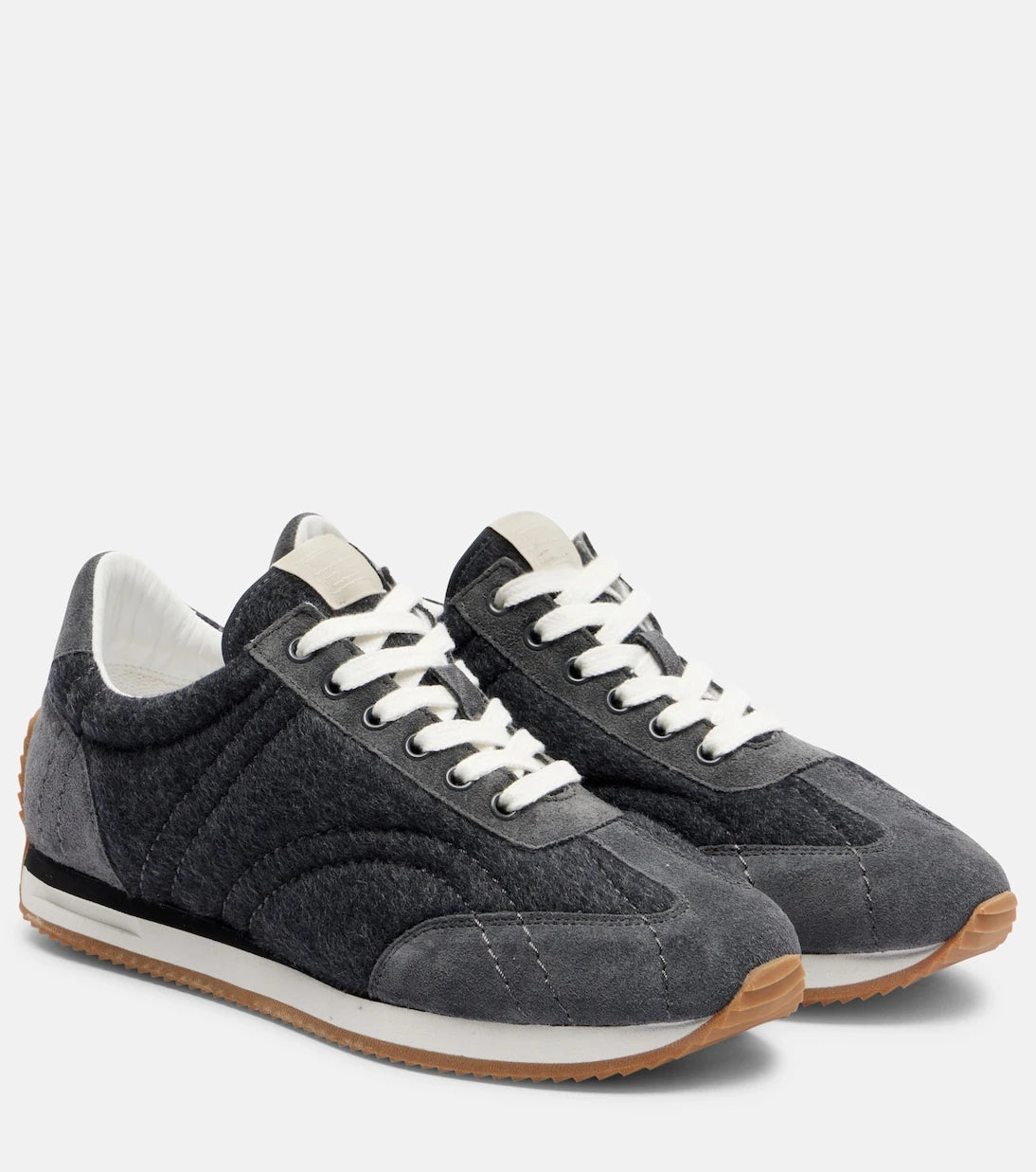Toteme - Suede-trimmed sneakers