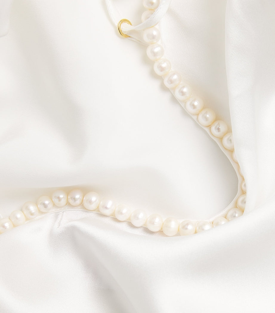 Gilda & Pearl Ivory Silk Girl Loves Pearl Long Slip Dress