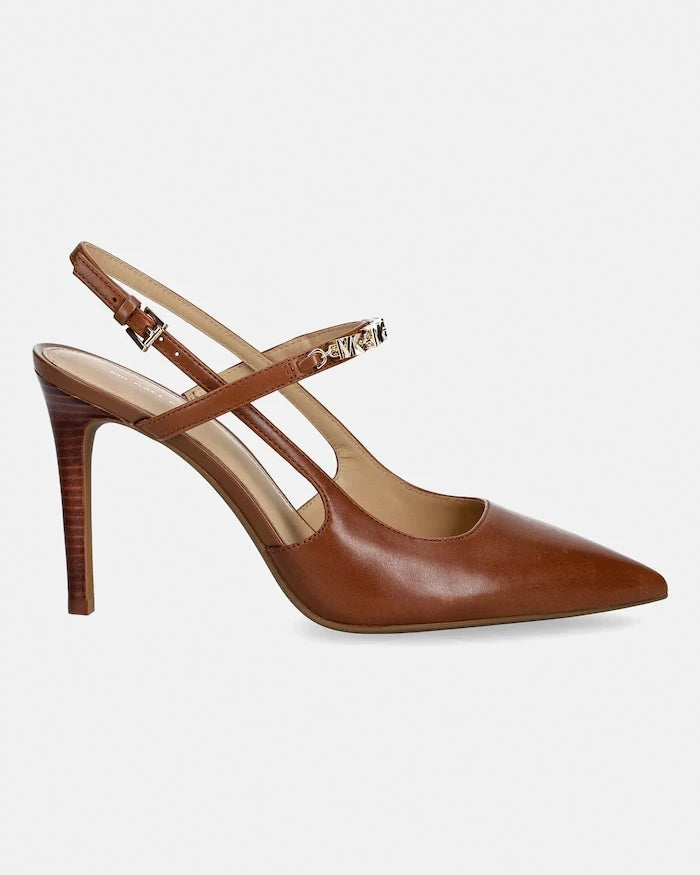 MICHAEL Michael Kors Dina Flex High Sling Pump Deri İnce Topuklu Ayakkabı