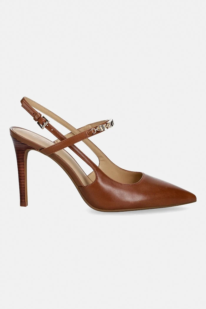 Кожени обувки с тънък ток MICHAEL Michael Kors Dina Flex High Sling Pump