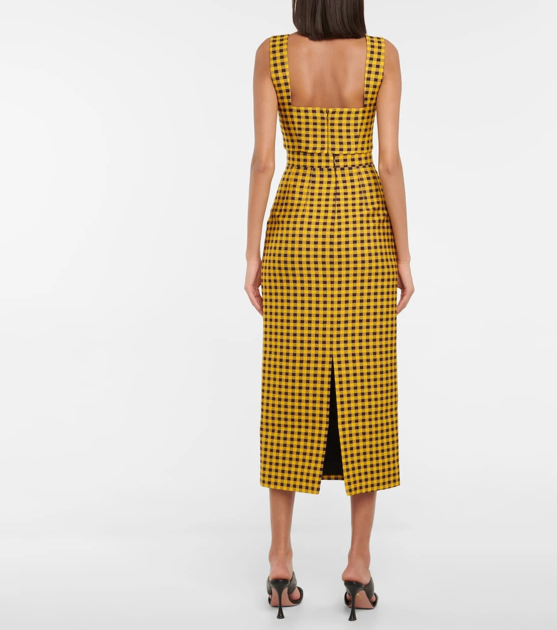 Emilia Wickstead - Joice gingham cloque crop top