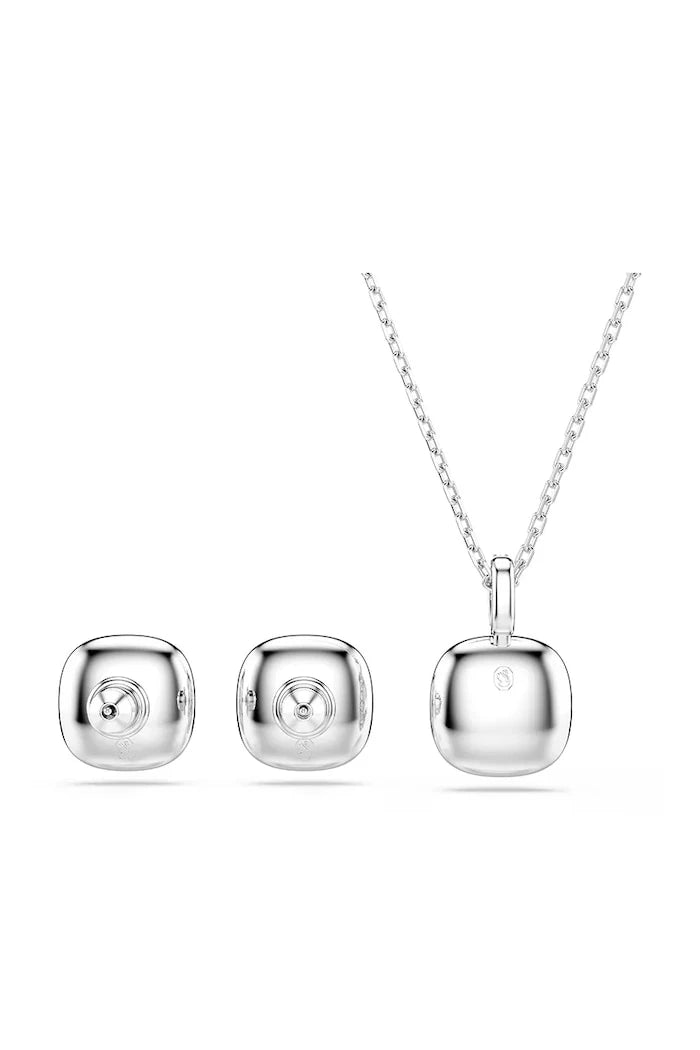 Swarovski UNA metal kristal taşlı kadın kolyesi ve küpeleri
