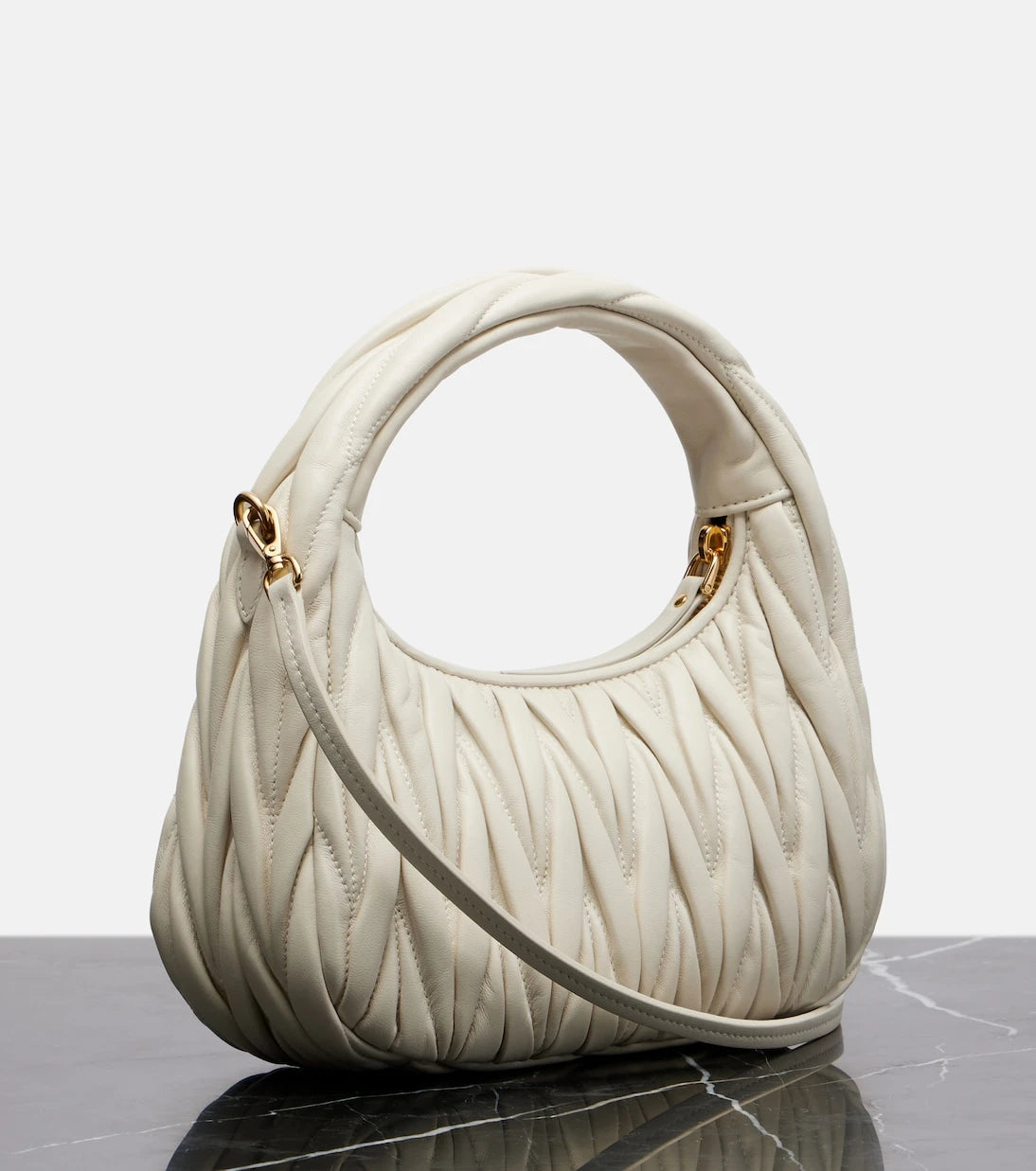 Miu Miu - Wander Small leather top-handle bag
