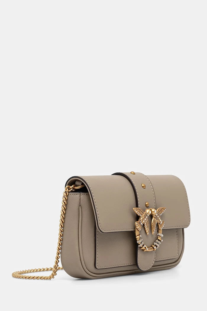 Pinko чанта crossbody дамска от кожа