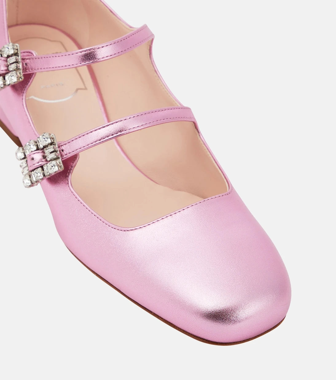 Roger Vivier - Mini Très Vivier leather Mary Jane pumps