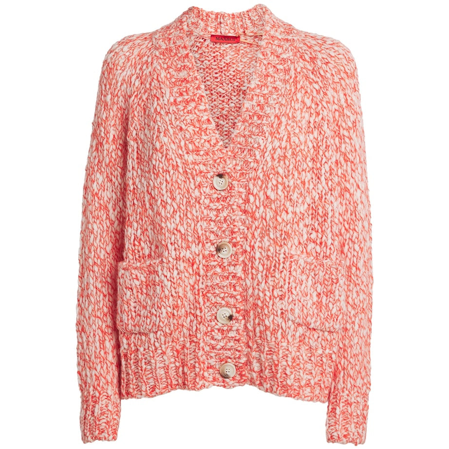 MAX&Co. Red Wool-Blend Cardigan