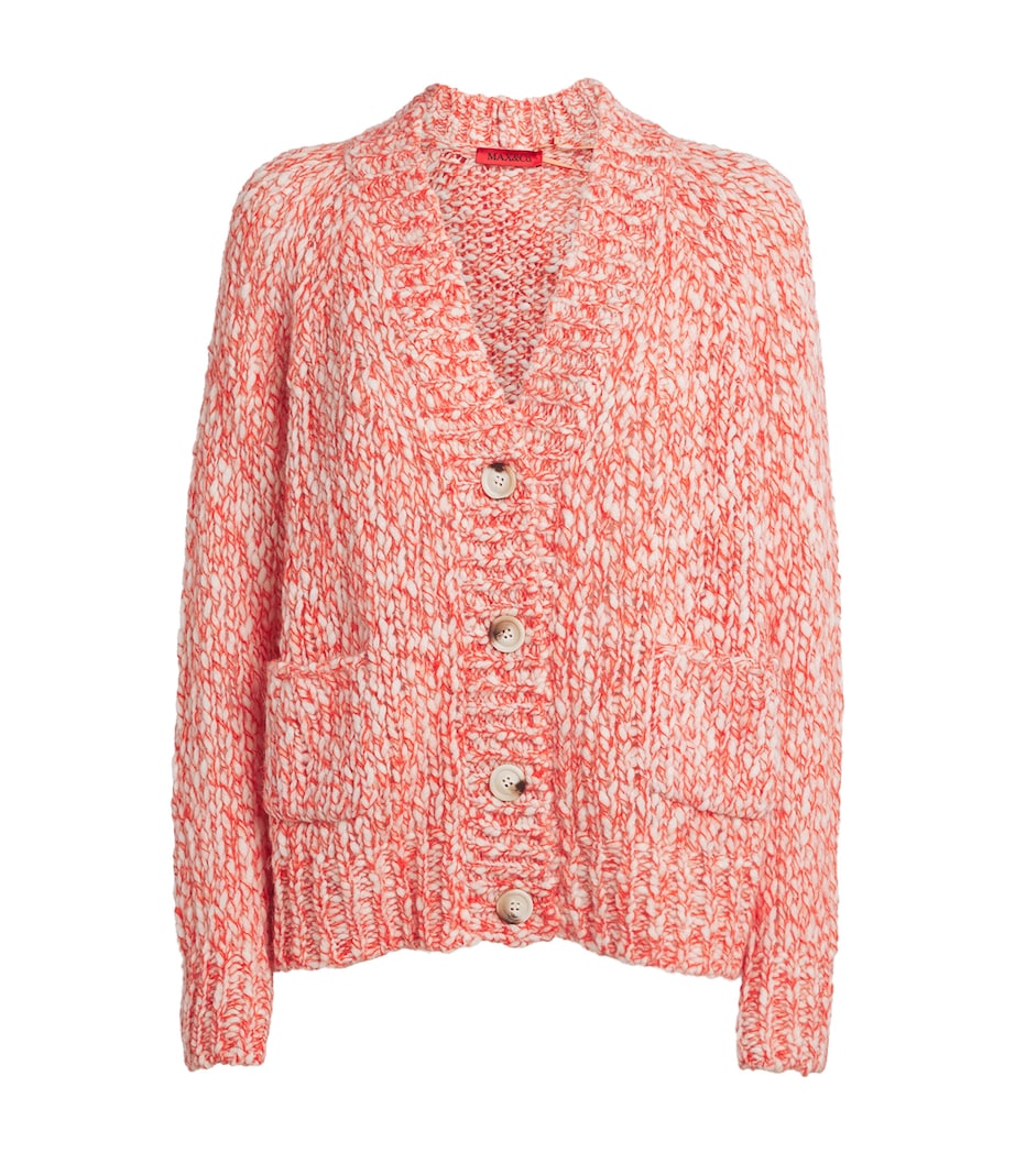 MAX&Co. Red Wool-Blend Cardigan