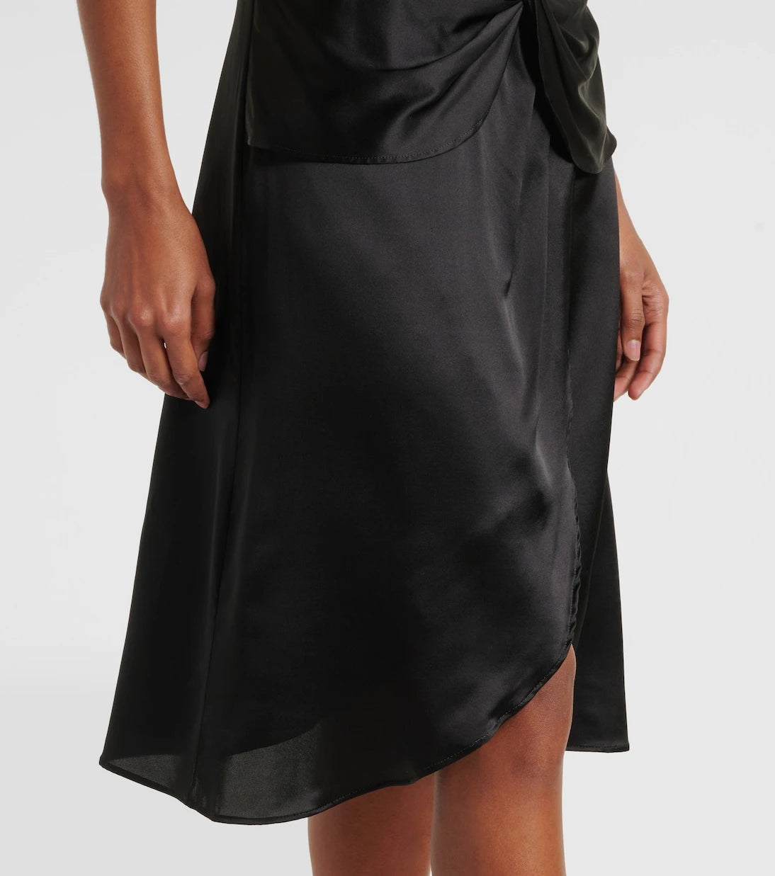 Nina Ricci - Gathered halterneck satin minidress