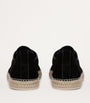 Suede Triple Stitch Espadrilles BLACK