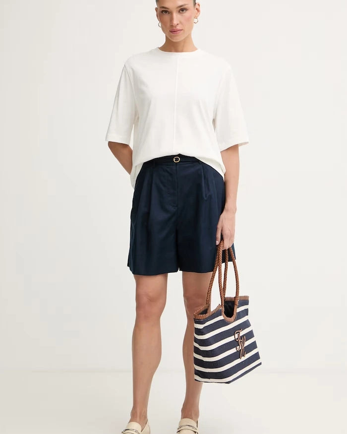 Tommy Hilfiger kadın keten şort