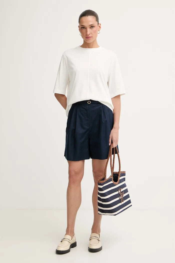 Tommy Hilfiger kadın keten şort