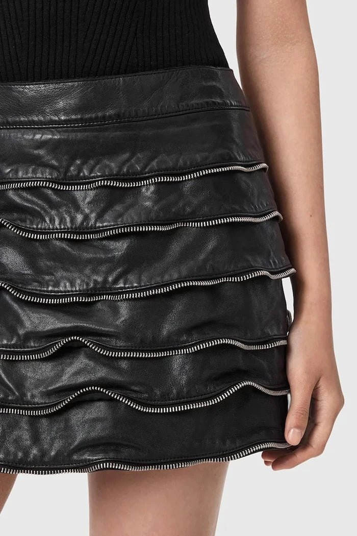 Кожена пола AllSaints EMARA