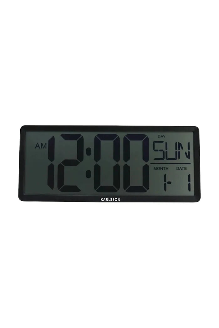 Стенен часовник Karlsson Retro LCD
