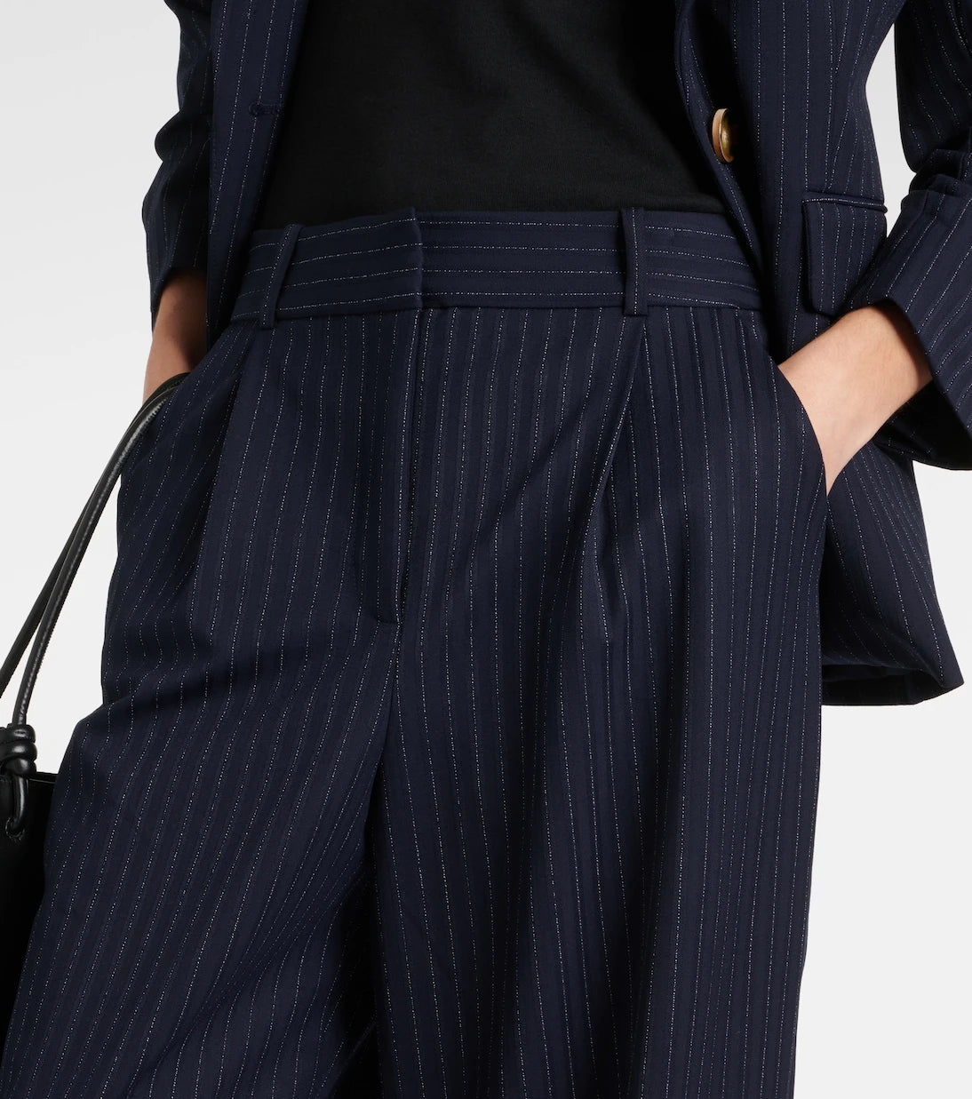 Veronica Beard - Heyser pinstripe high-rise wide-leg pants