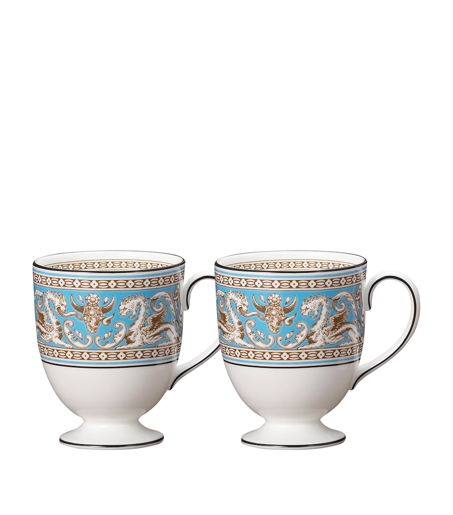 Florentine Turquoise Mugs (Set of 2)