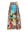 Camilla Multi Silk Bathing Bombshell Maxi Skirt