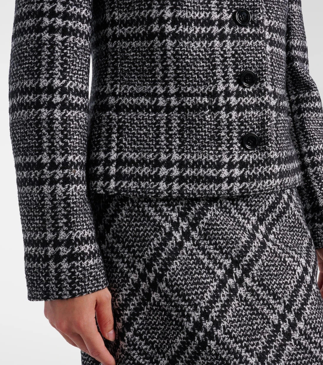 Dolce&Gabbana - Checked wool, silk, and llama-blend jacket