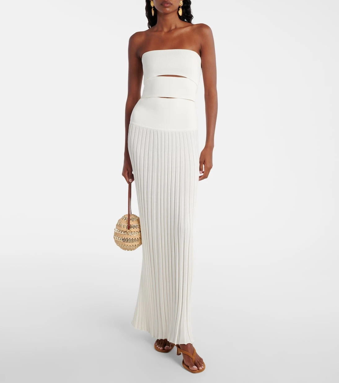 Christopher Esber - Slash cutout ribbed-knit maxi dress