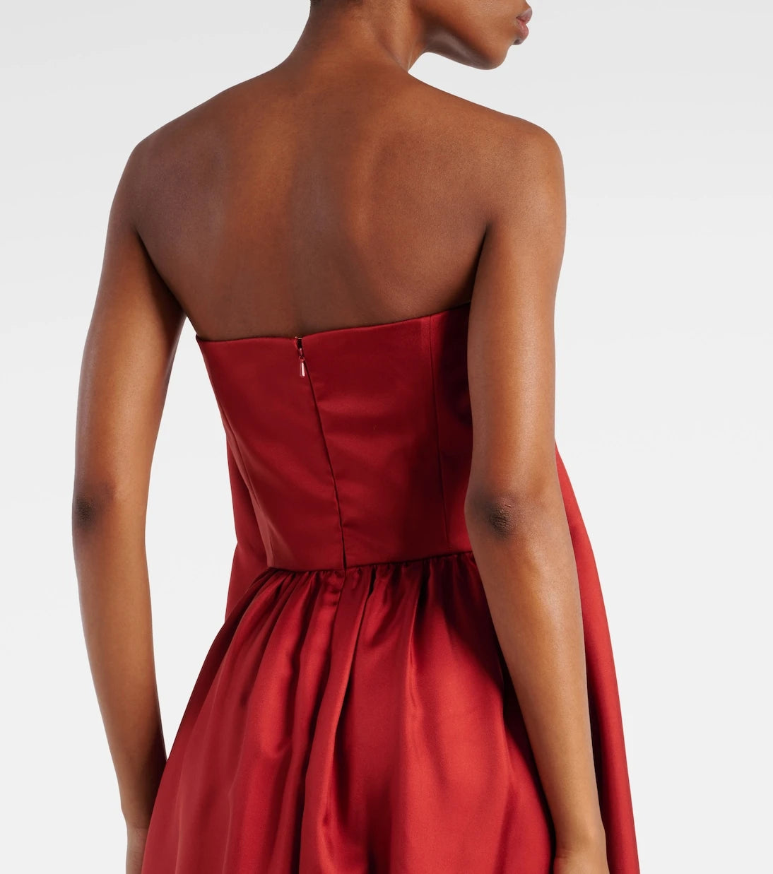 Max Mara - Edda pleated strapless silk gown