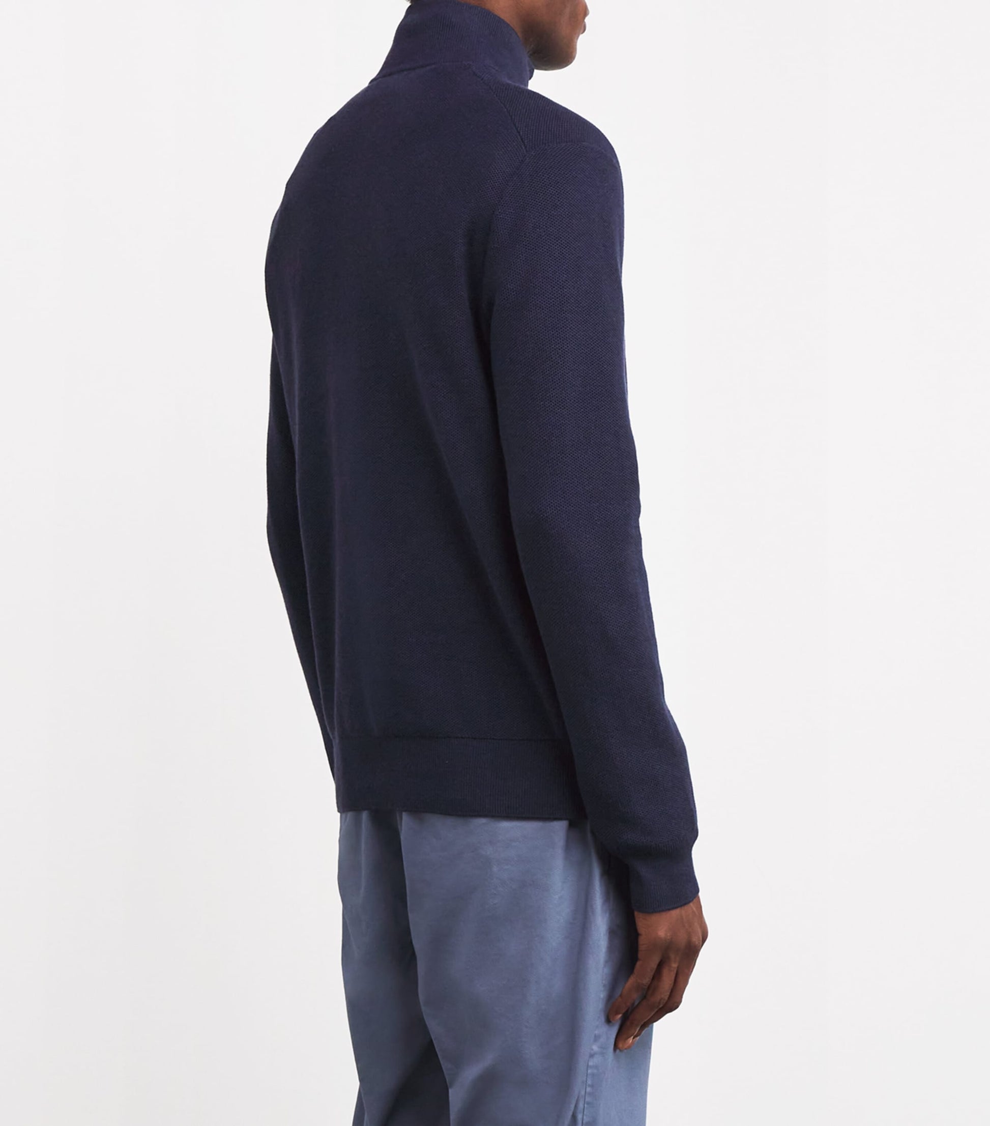 Polo Ralph Lauren Navy Cotton Quarter-Zip Sweatshirt