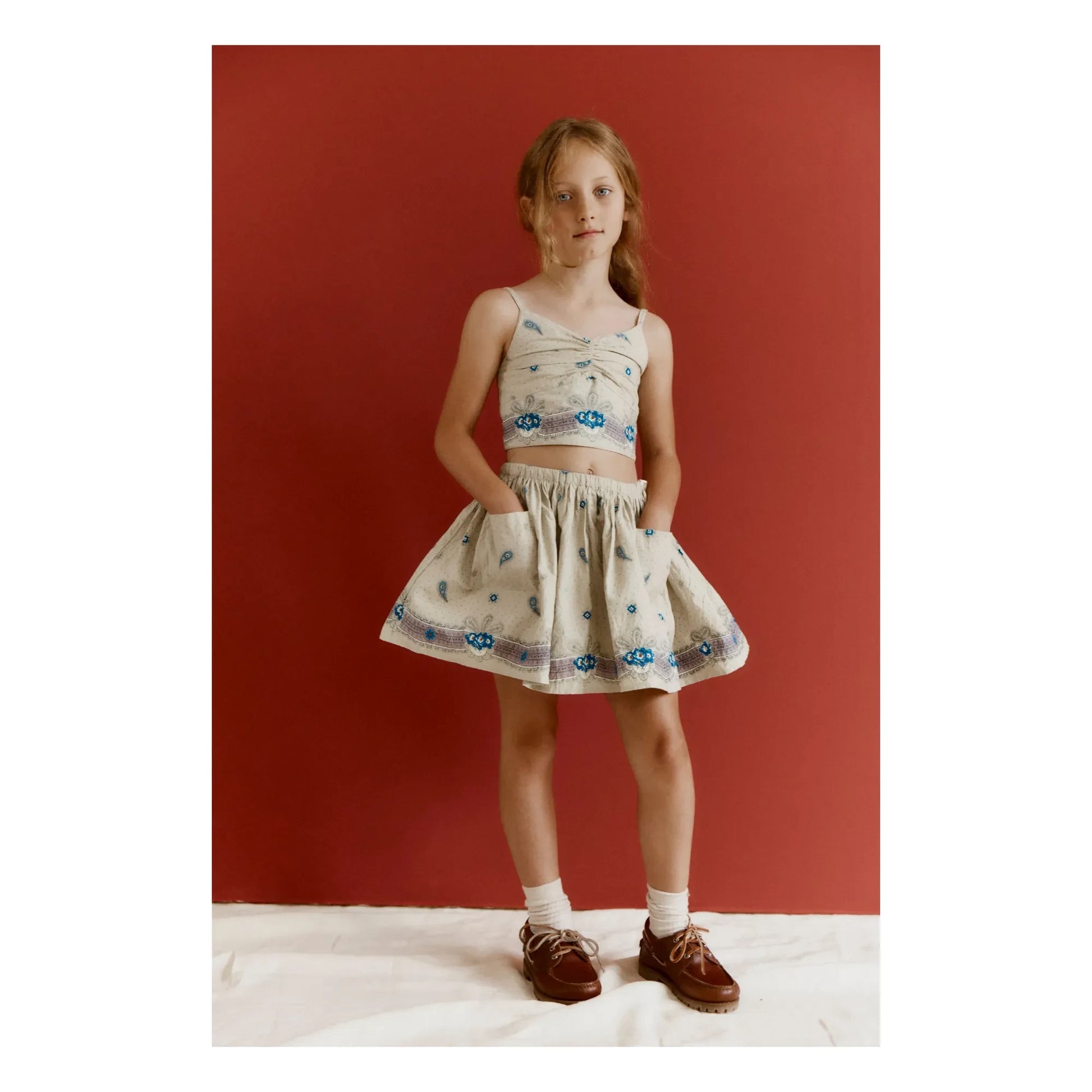 Caramel - Myla Paisley skirt | Ecru