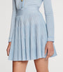 Balmain Blue Knit Mini Skirt