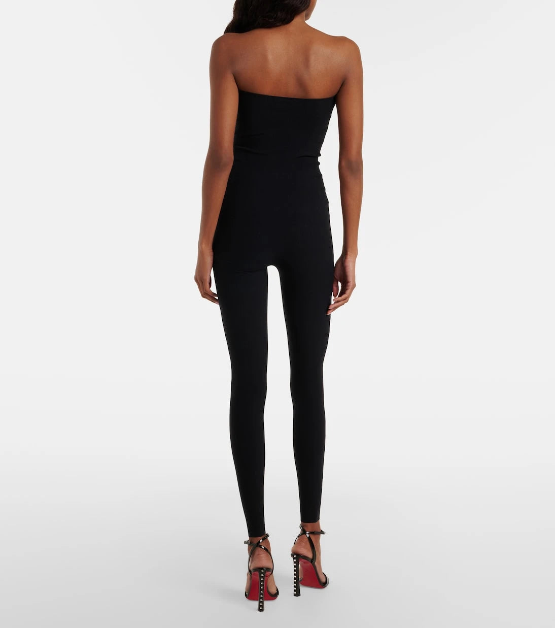 Wolford - Slash cutout strapless jersey catsuit