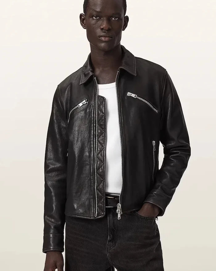 AllSaints Erkek Deri Ceket VERDI