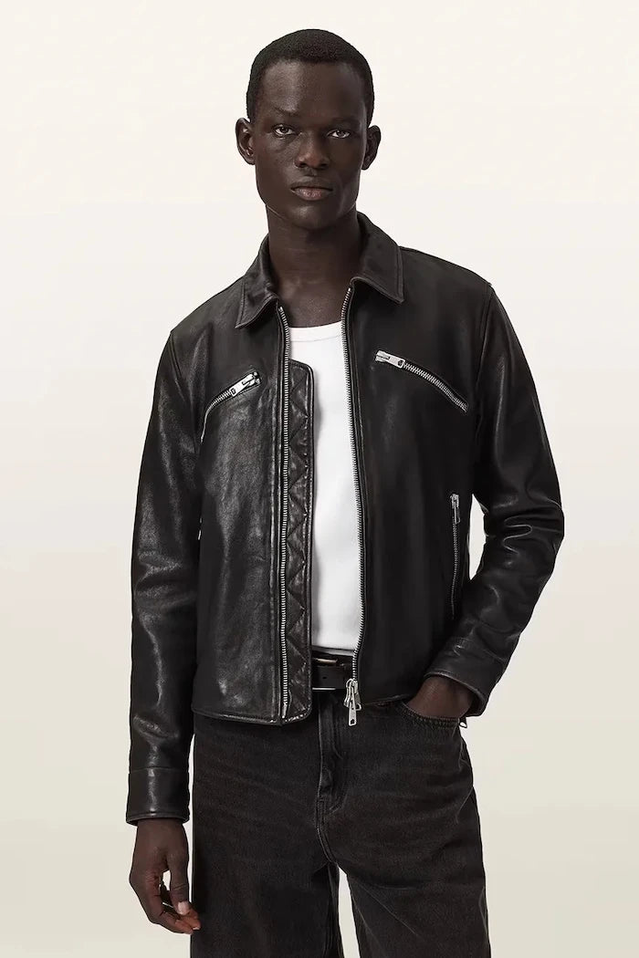 AllSaints Erkek Deri Ceket VERDI