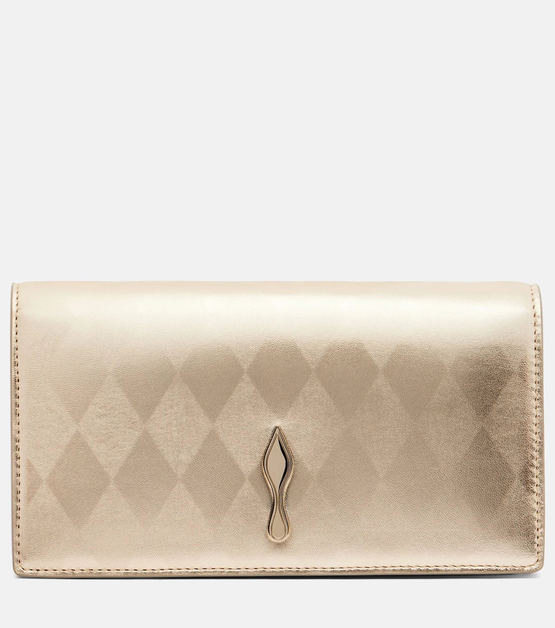 Christian Louboutin - Bettina metallic leather clutch