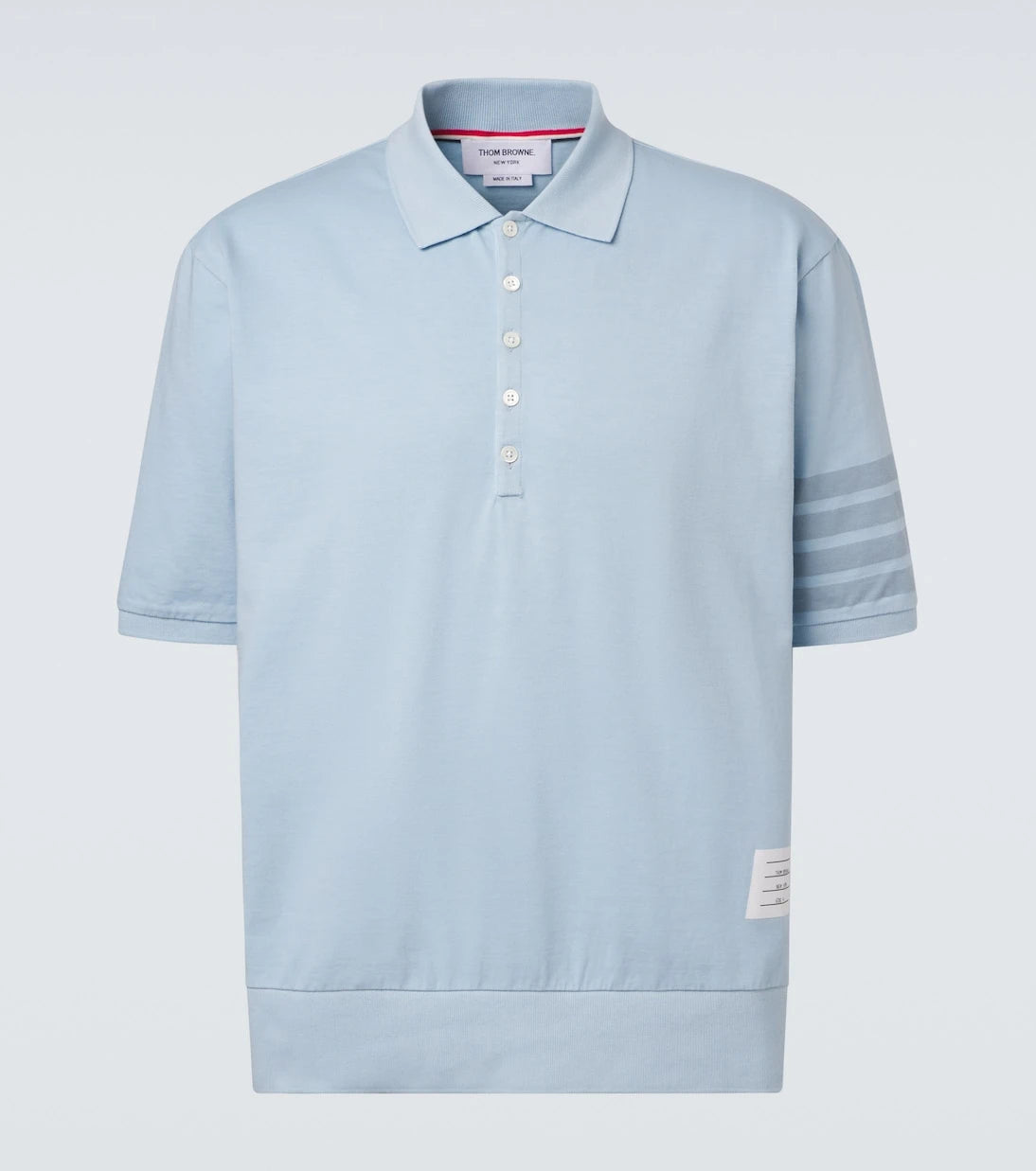 Thom Browne - 4-Bar cotton jersey polo shirt