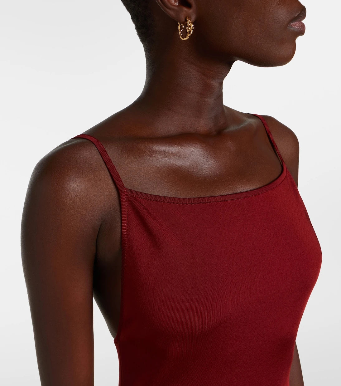 Ferragamo - Ribbed-knit jersey midi dress