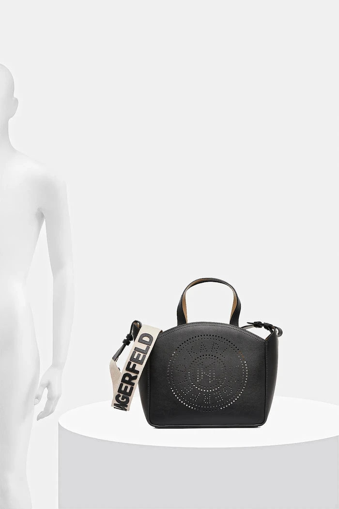 Кожена чанта Karl Lagerfeld K/CIRCLE