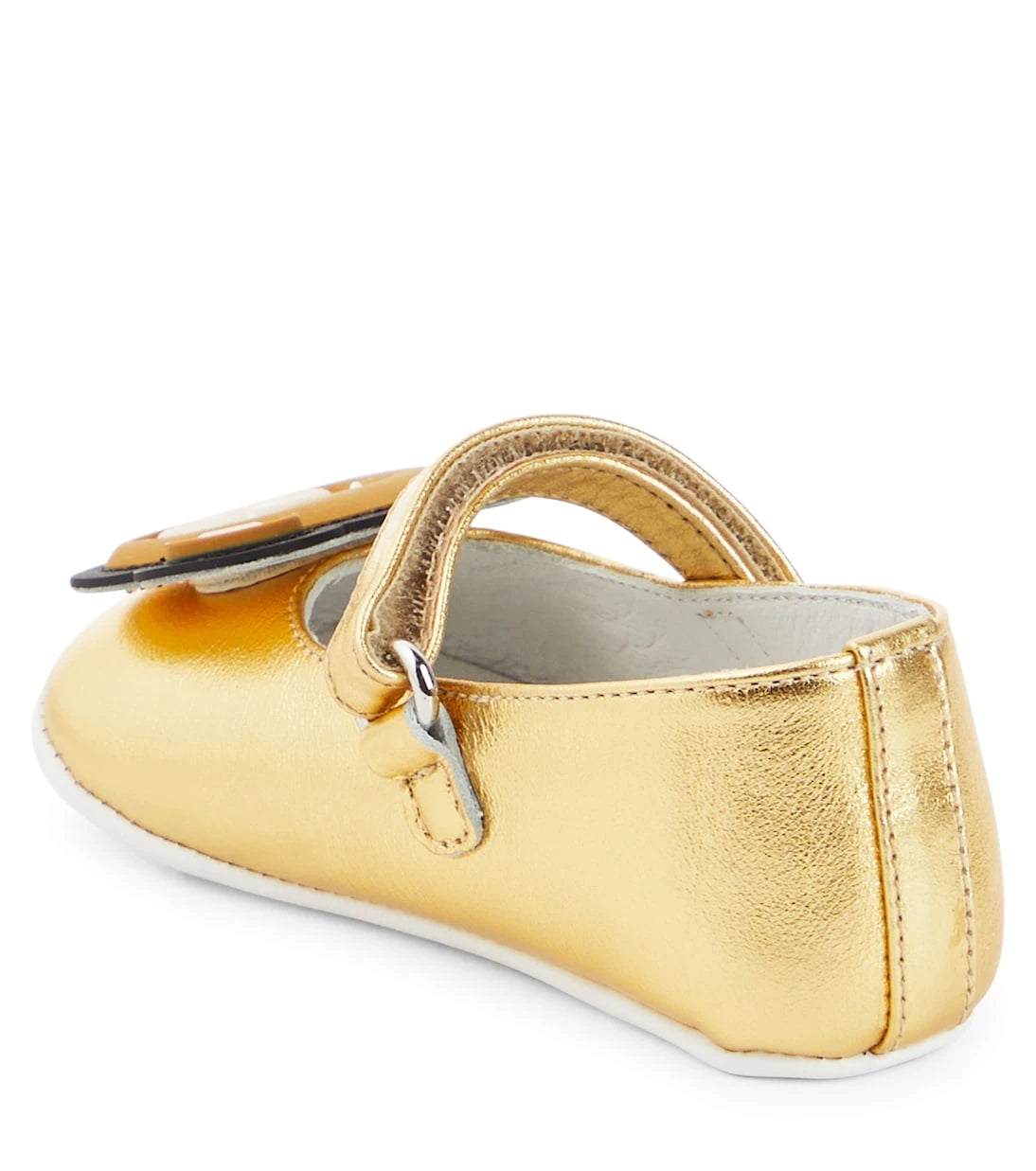Moschino Kids - Baby metallic ballet flats